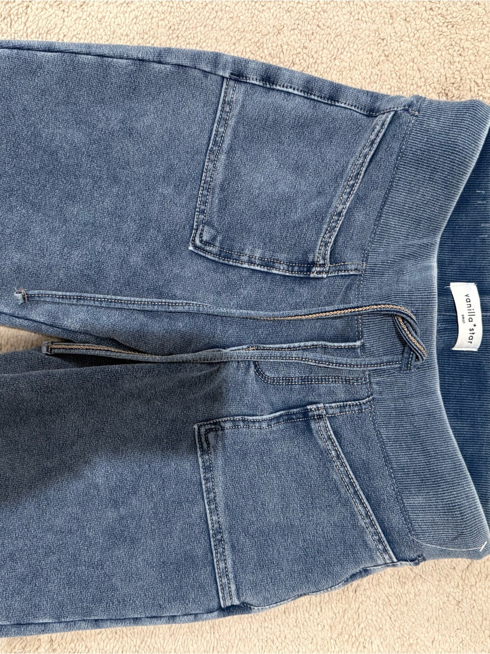 Vanilla Star Medium Blue Denim flare sweatpants